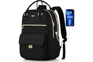 ‎RJEU Rucksack Damen Laptoptasche 15,6 Zoll,Schulrucksack Mädchen Teenager Schultasche für Uni Studium,Arbeitstasche Damenrucksäcke Reiser Business,Geschenke für Frauen,Schwarz