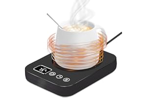 MIAOKE Podgrzewacz do kubka do kawy, inteligentny podgrzewacz do kubków z 3 ustawieniami temperatury, podgrzewacz do kubka na biurko 4H automatyczne włączanie/wyłączanie podstawki, podgrzewacz do