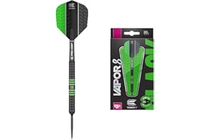 TARGET DARTS Target Freccette Vapor 8 Nero Verde 80% Tungsteno Swiss Point Punta in Acciaio Set
