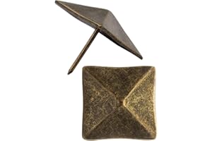 FUXXER® - Chiodi ornamentali per tappezzeria, chiodi per mobili, chiodi di copertura, tappi decorativi, chiodi decorativi, giunzioni, in ottone vintage, effetto bronzo anticato, 30 x 30 mm, 10 pezzi