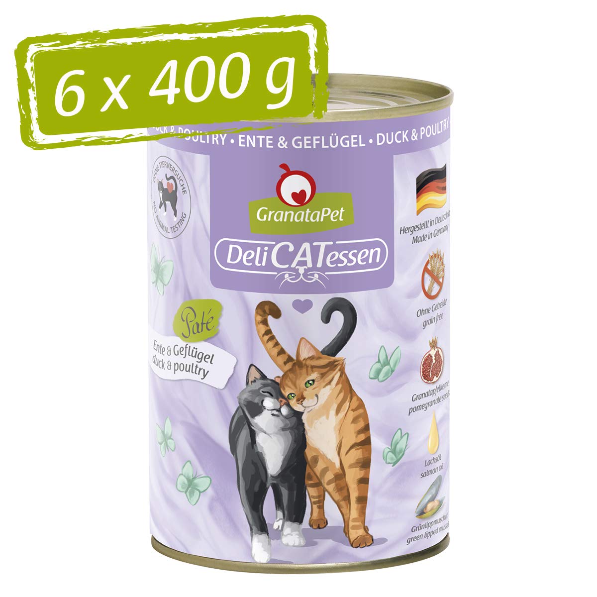 Granatapet Delicatessen Alimento para Gatos, Pato/Aves, 6 x 400 g