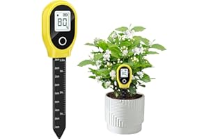 ZHITING Mesureur de sol,Mesureur d'humidité du sol pour les plantes Digital Plant mesureur de sol,Mesureur de sol avec humidimètre pour le jardinage, la pelouse, l'agriculture et les plantes d'extérieur