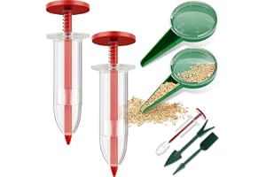 Frödispenser för små frön mini sådd frödispenser manuell handgrepp plantor dibber och widger set lätt praktisk liten sådd fröspridare verktyg mini trädgårdsverktygsset för trädgård