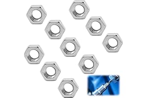 CJMUQHEHH 10 Pièces Écrou Hexagonal 1/4, Ecrou M6 Hexagonal Pouce Pour Photo, Trépied Et Télescope - Écrous Hexagonaux En Acier Inoxydable 1/4 Pouce - De Haute Qualité