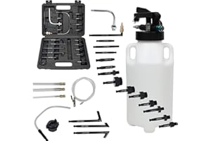 MOTOCOCHE 8L Bomba Llenado Aceite para Transmisión con 20 Adaptadores Llenado, Dispensador Bomba Transferencia de Fluido ATF Compatible con BMW, Ford, Audi, etc.