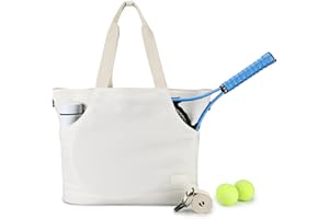 KASQO Kasgo Tote Bag for Women, Large Tennis Gym Tote Crossbody Shoulder Handbag Pickleball Bag with Water Bottle Holder for Gym Sprot Travel Work