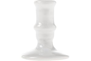 Spitz portacandele per candele sottili – Portacandele fatto a mano in ceramica – Stabile portacandele – Portacandele a stelo sottile – Decorazione soggiorno di Danilovo (bianco classico, 1)