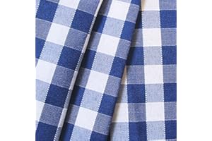 STOFFKONTOR Dekostoff Outdoorstoff kariert Stoff Meterware Blau-Weiss