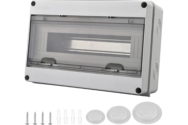 Coffret Electrique Etanche Exterieur IP65, 15 Modules, IP65 ABS de Surface en Plastique, Boite de Boitier Etanche Electrique Exterieur, Armoire de Contrôle, Boitier de Jonction