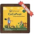 PeParLeaf - Cocopeat 1kg Block (Expands Upto 5 KG) | Organic Fertiliser for Home Gardening and Potted Plants | Natural Coconut Coir Fibres