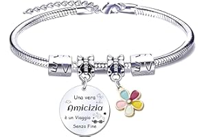 QTQTLP Regalo Amicizia Bracciale,Donna Bracciale Ispiratore Donna Ragazza per La Migliore Amica Regalo di Laurea, Regalo di Compleanno,Regalo di Natale
