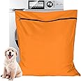 Aoliandatong Orange Pet Laundry Bag, Stops Pet Hair Blocking Washing Machine, Large Size, Ideal For Dog Cat Horse Rabbit