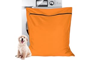 Aoliandatong Orange Pet Laundry Bag, Stops Pet Hair Blocking Washing Machine, Large Size, Ideal For Dog Cat Horse Rabbit