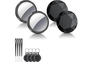 QCOQ Air Tracker Tag Key Finder Pack of 4, Suitcase Tracker Compatible with Apple Where is? App (iOS Only), Bluetooth Key Finder for Luggage/Bags/Suitcase/Wallet, Smart KeyFinder, Replaceable Battery