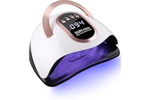FAOKZE Lampada LED Unghie UV 220W, lampada uv unghie Automatico Sensore,4 Timer Preimpostati (10s,30s,60s,120s) per Tutto Smalto Gel Manicure/Pedicure.(rose)