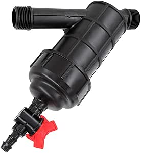 REKUBIK Wasserfilter Siebfilter 2X Außengewinde mit Spülhahn Größe 1" AG x 1" AG