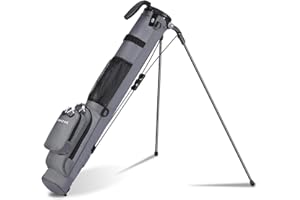 MAZEL Golf Stand Bag 2 Way Divider 2 Pockets,Adjustable Shoulder Straps,Superior 900D Nylon Lightweight Material Pencil Golf Bag for Men Women