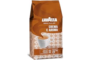 Lavazza, Crema e Aroma, Arabica und Robusta Kaffeebohnen, Ideal für Espressomaschinen, mit Schokoladigen Aromen, Intensität 8