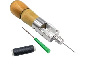 CO-LINK DIY Handmade Leather Tool Leather Factory Lock Stitch Sewing Awl Automatic Awl Leather Craft Tool Super Carving Wax Line Hand Art Needle Sewing Machine