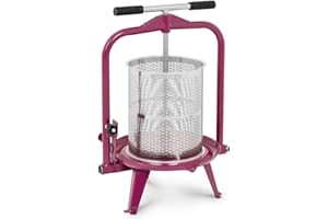 ROYAL CATERING Wiesenfield Pressoir De Table 1 toile de presse incluse Hydraulique Extracteur De Jus Mécanique À Vis INOX Presse À Fruit Pomme Jus Vin (Manuel, 14 l, INOX/Fer, Vissable À Une Table, Déversoir)