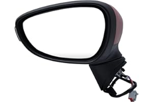 JSKAPA Side Wing Mirror Indicator Light Cover Fit For Ford Fiesta MK7 2008 2009 2010 2011 2012 Passenger Side Near Side (RED, Left Side)