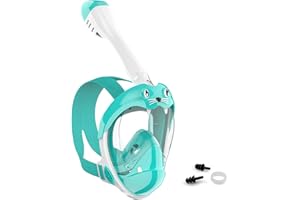 Jwintee Maschera Subacquea per Bambini Jwintee, Comoda, Impermeabile, Antiappannamento, Vista Panoramica a 180°, Supporto per Fotocamera Smontabile a Piacimento; Aspetto Molto Bello