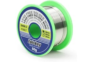Episkey Filo per saldatura senza piombo,0,6mm 50g Filo per Saldatura Elettrica a Nucleo di Colofonia, per saldatura elettrica e riparazione Sn99,3 Cu0,7 (0,6mm 50g) (H01)