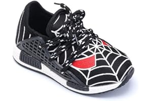 LOVELEGIS Scarpe da Ginnastica Bambini Stringhe Nero Idea Regalo Natale e Compleanno