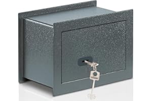 BURG-WÄCHTER Wandtresor mit Schlüssel, 4,6 l, 7,2 kg, Pure-Safe PSW 110 K, Anthrazit, Außen: 201 x 305 x 148 (HxBxT)