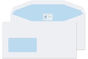 BLAKE Purely Everyday DL+ 114x235mm 90gsm Mailer Gummed Low Window Envelope - White (Pack of 1000)