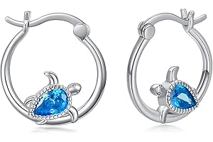MIDIR&ETAIN Hypoallergenic Girls Animal Hoop Earrings 925 Sterling Silver Koala Butterfly Turtle Dolphin Snake Frog Cat Huggie Hoop Earrings Jewelry Gifts for Women Girls Daughter