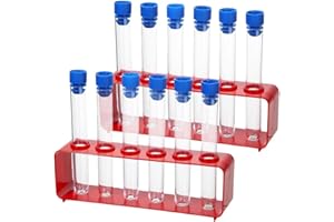 HiCOZZIE 1 Set di Provette da 15 X 100 mm con Tappi e Supporto A 6 Fori per Rack, Decorazioni per Feste per Infermiere