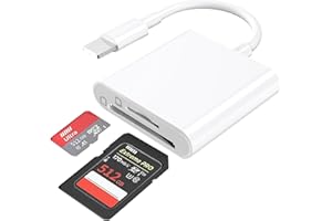 OLIVERIA SD Card Reader for iPhone/iPad, 2 in 1 Memory Card Reader for iPhone, SD Card Adapter for iPhone, Camera Card Reader with SD and TF Card Slots, Plug and Play