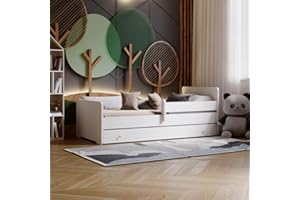 KOBI Kinderbett Max | 160x80 | mit Schublade, Matratze, Gestell | Bett für EIN Mädchen und einen Jungen | für Kinderzimmer |