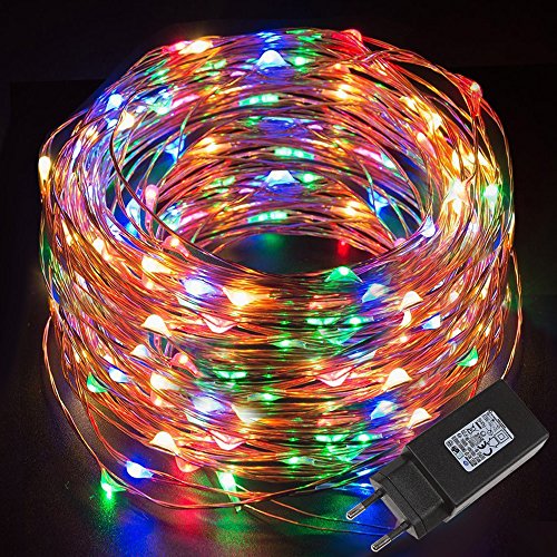 LE 10M 100 LEDs Kupferdraht LED Kupfer Lichterkette, Wasserdicht Sternen Lichterketten (RGB)