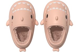 NIBESSER Pantuflas Tiburon Cerradas Mujer Hombre Impermeables Zapatillas Casa Mujer Invierno Cálido Suave Zapatillas de Estar por Casa Antideslizantes Pantuflas Animales Térmicos