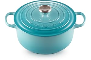 Le Creuset Signature Enamelled Cast Iron Round Casserole Dish With Lid, 26 cm, 5.3 Litre, Teal, 21177261702430