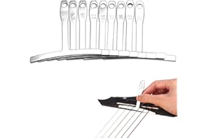BAVOOTY Jauge de Rayon Guitare,9PCS Jauge de Rayon de sous-Corde,Outil de Jauge pour Guitare,Outil Universel pour Jauge de Guitare,Jauge de Rayon de Guitare Universelle,Gauge Outils de Luthier pour Guitare