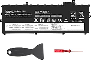 ASUNCELL 11.52V/57Wh 01AV430 Laptop Battery for Lenovo ThinkPad X1 Carbon 5th Gen 2017 6th Gen 2018 Series, Lenovo ThinkPad X1 Carbon G5 2017 G6 2018 Series, 01AV429 01AV430 01AV431 01AV494