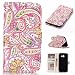 Produktbild Nancen Wallet Case Tasche Hülle für Samsung Galaxy A3(2017) (4,7 Zoll) Flip Schutzhülle Zubehör Lederhülle mit Silikon Back Cover PU Leder Handytasche im Bookstyle Stand Funktion, Magnet Schnalle , Farbige Pflanzen Muster Flip Funktion Kartenfächer Etui Schale ,Schütze Dein Telefon