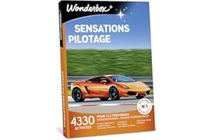Wonderbox – Coffret Cadeau - Sensation Pilotage - 4330 stages de pilotage en Ferrari F458, Lamborghini Gallardo, Porsche, Aston Martin pour 1 à 4 personnes sur des circuits mythiques