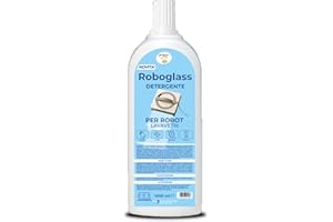 TECNO CLEAN Roboglass - Soluzione detergente da 1 L per robot lavavetri formula igienizzante con profumo e flacone da 250 ml di prodotto in regalo