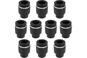 OTOTEC 10 st 10 mm OD tryck för att ansluta passande pneumatisk lockslang snabbsockel pluggmontering luftverktyg tillbehör för rörrör