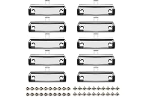 DECARETA 10 Stück Klemmbrett Klammer Klemme Metall klemmbrett Halter Clip Halterung für Büro Klassenzimmer