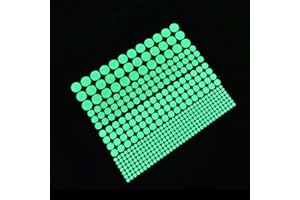 CLDAISY 1 Sheet Glow in The Dark Wall Stickers, 407 Pcs Removable Glow in Dark Dots Wall Decals Stickers Room Decor Kit, Wall Treatments and Supplies ，Adhesive Dots Luminous Ceiling Decals for Kids Bedroom