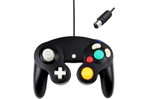 Beinhome Wired Gamecube Controller for Nintendo Wii Wii U,Classic Video Game Remote Joypad Gamepad Joystick Controller Compatible with Nitendo Gamecube/Wii Console,Black
