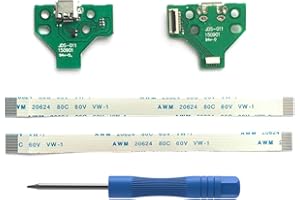 ELECGEAR 2PCs JDS-011 Replacement Scheda di ricarica Micro USB per PS4 Controller, Porta di ricarica Connettore Adattatore, Presa triangolare, Batteria al litio modulo di caricatore per PlayStation DualShock