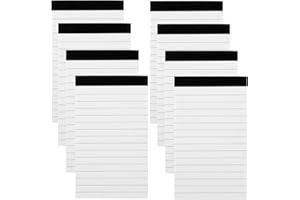 FINEASY 8 małych notesów A7, 30 arkuszy w bloku, małe notatniki, w linie, mały notes, karteczki do uzupełniania, do biura, domu, szkoły