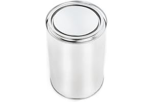 BenBow Empty Metal can Bucket with lid/Handle/clamp lockand/Comfortable Handle - for Paints/lacquers/mastics/Putty/resins and Other Chemicals or Solids | Sheet cans, Quantity:1, Capacity:1L