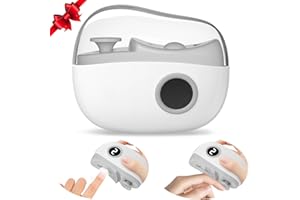 YEXAL Cortaúñas Eléctrico, Actualización 2025 Cortaúñas Eléctrico Automático 3 en 1, 3 Velocidades Ajustable Uñas Eléctrico Tijeras, Con Iluminación LED, Ideal para Adultos, Personas Mayores y Niños - Gris